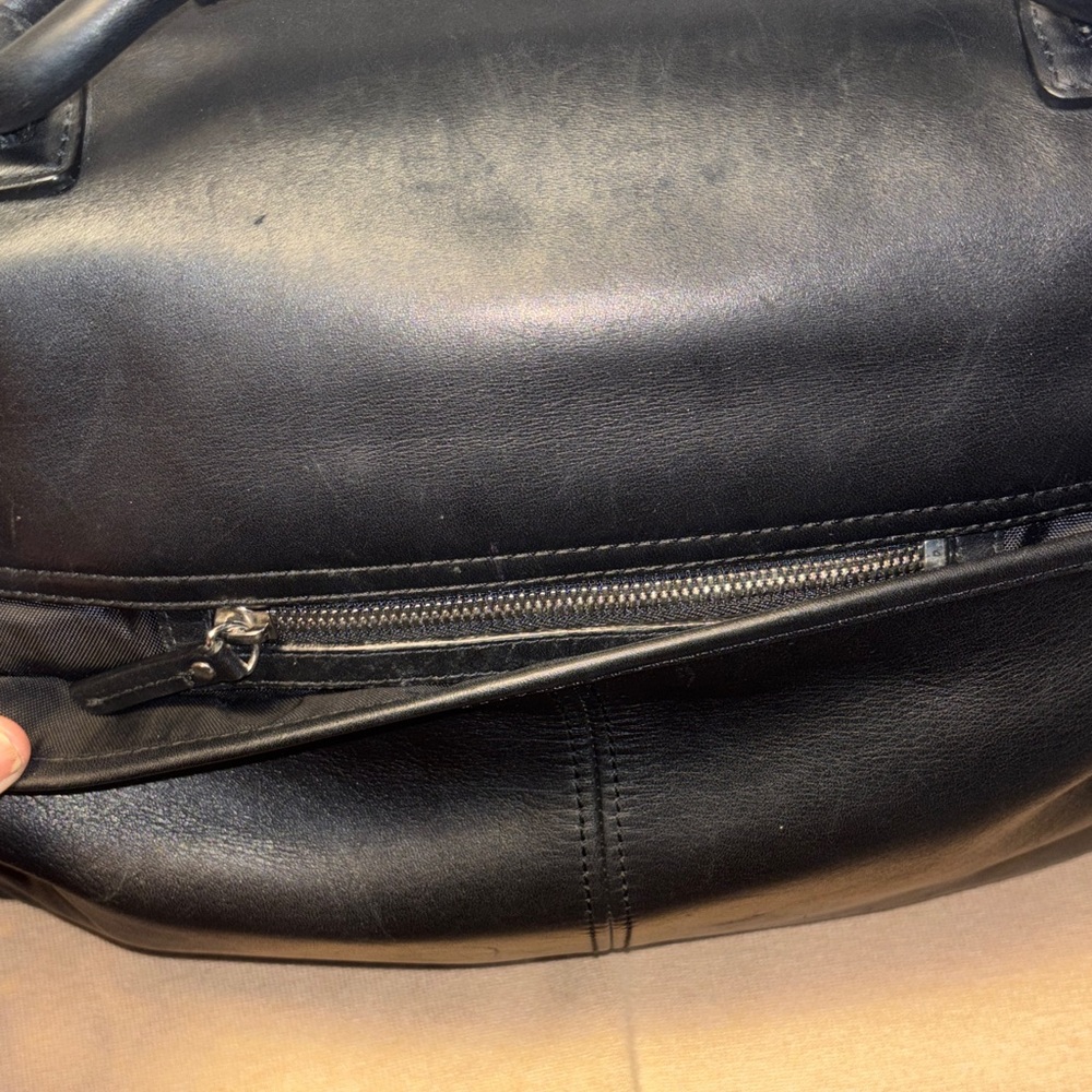 Coach Logan BLK Leather Large Business Portfolio Messenger Laptop #5238 - Picture 6 of 11